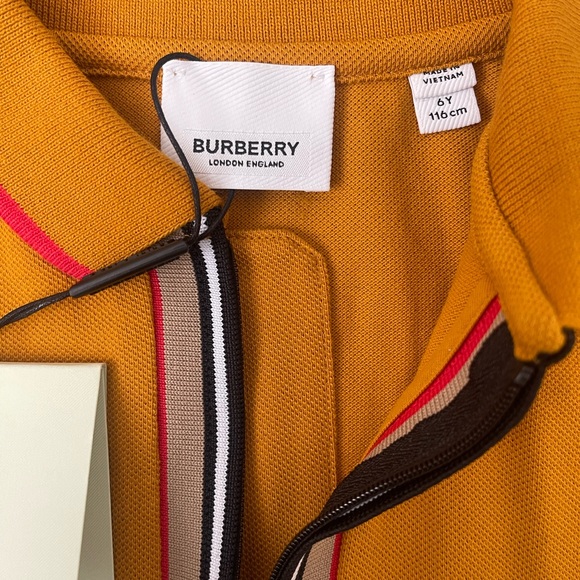 Burberry Kids Samuel Icon Stripe Zip Polo - Picture 3 of 3